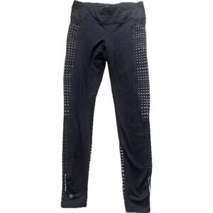 Athleta Be Free Reflective Leggings Running Pants Black Size Small